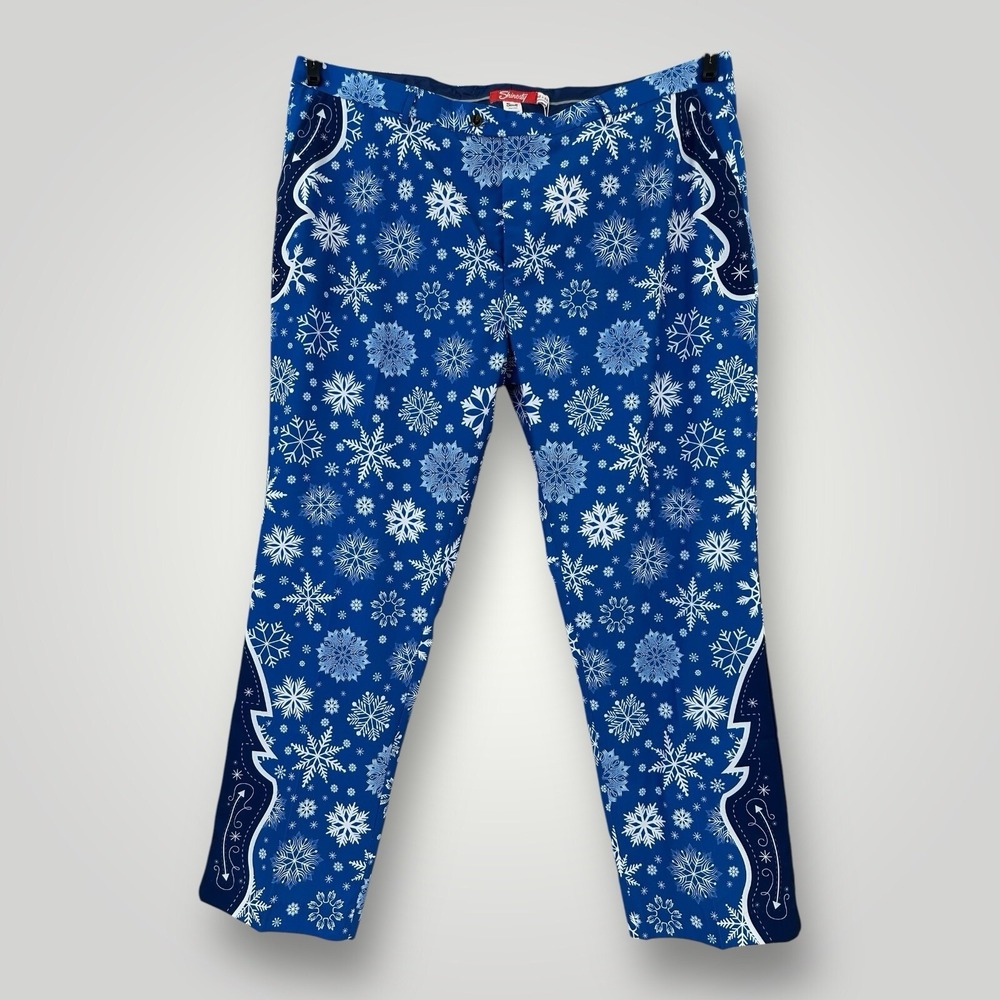 NEW Shinesty Mens‎ Pants 46x35 Snowflake Print Winter Christmas Holiday NWT